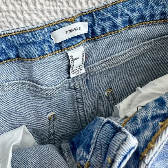 F21 custom red rhinestone‎ flared wide leg jeans - Picture 9 of 10